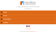 Tablet Screenshot of hamiltonfoundation.org
